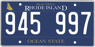 RI license plate 945997