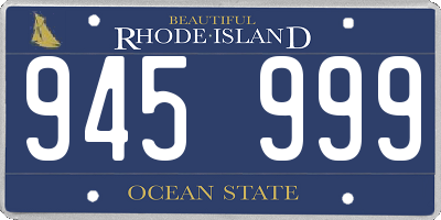 RI license plate 945999