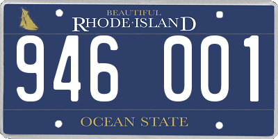 RI license plate 946001
