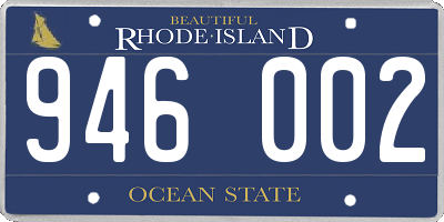RI license plate 946002