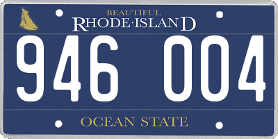 RI license plate 946004