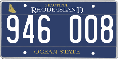 RI license plate 946008