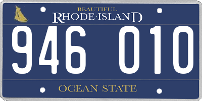 RI license plate 946010