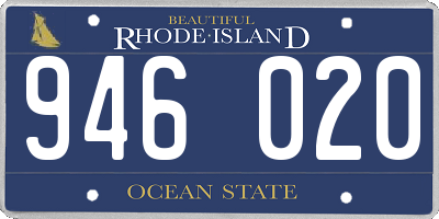 RI license plate 946020