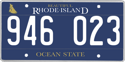 RI license plate 946023