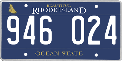 RI license plate 946024