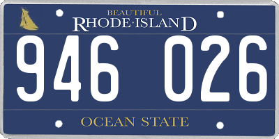 RI license plate 946026