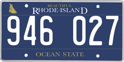 RI license plate 946027