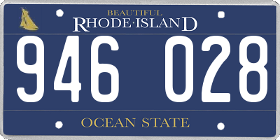 RI license plate 946028