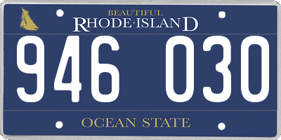 RI license plate 946030