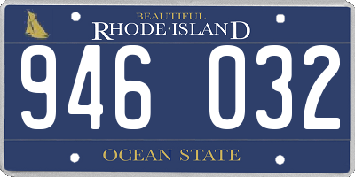 RI license plate 946032