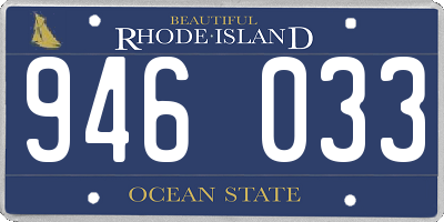 RI license plate 946033