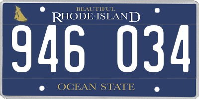 RI license plate 946034
