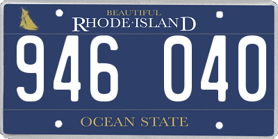 RI license plate 946040