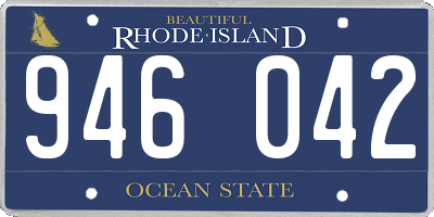 RI license plate 946042