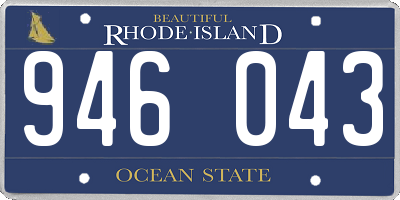 RI license plate 946043