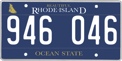 RI license plate 946046