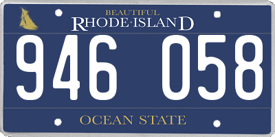 RI license plate 946058