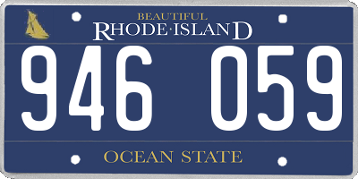 RI license plate 946059