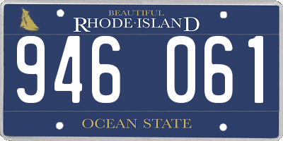 RI license plate 946061