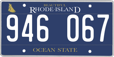 RI license plate 946067