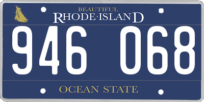 RI license plate 946068