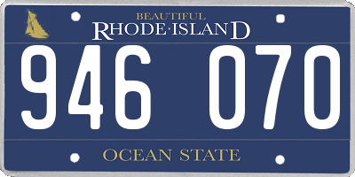RI license plate 946070