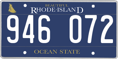 RI license plate 946072