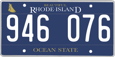 RI license plate 946076