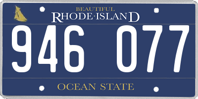 RI license plate 946077