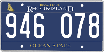 RI license plate 946078