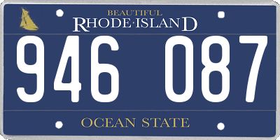 RI license plate 946087