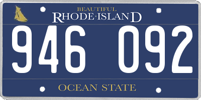 RI license plate 946092