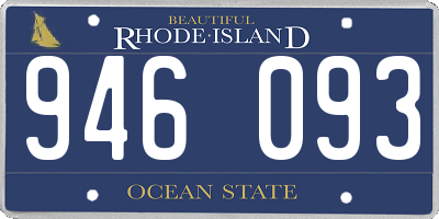 RI license plate 946093