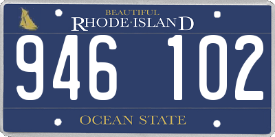 RI license plate 946102