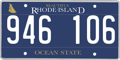 RI license plate 946106
