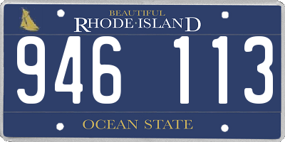RI license plate 946113