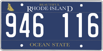 RI license plate 946116