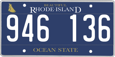 RI license plate 946136