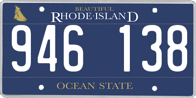 RI license plate 946138