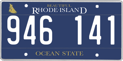 RI license plate 946141