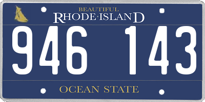 RI license plate 946143
