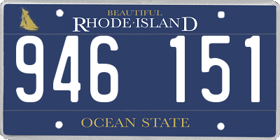 RI license plate 946151
