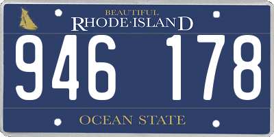 RI license plate 946178
