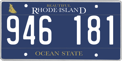 RI license plate 946181