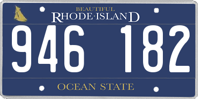 RI license plate 946182