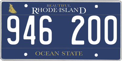 RI license plate 946200