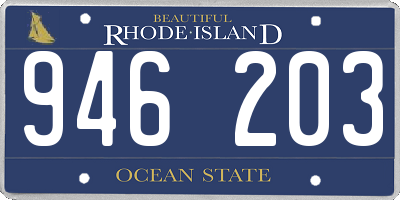 RI license plate 946203