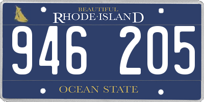 RI license plate 946205
