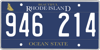 RI license plate 946214